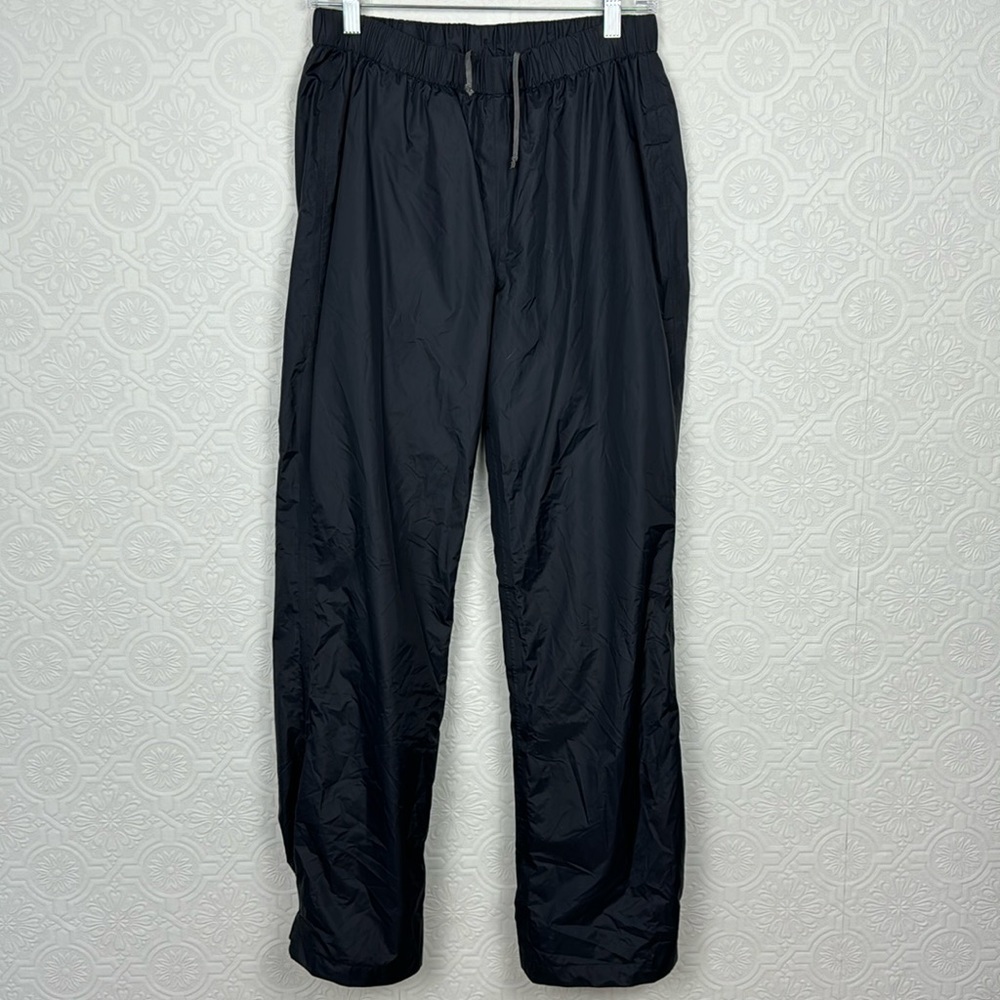 Columbia 100% Nylon Pants Outdoors Swishy Track Snow Rain‎ Hiking Black Weather